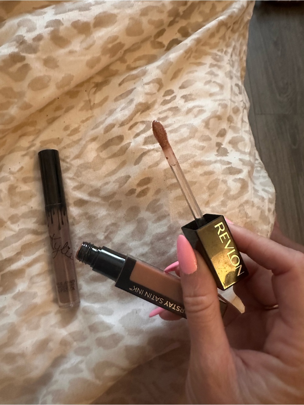 RevlonSatin Ink Liquid Lipstick – Warm Nude Brown & kylie Jenner brown matte duo